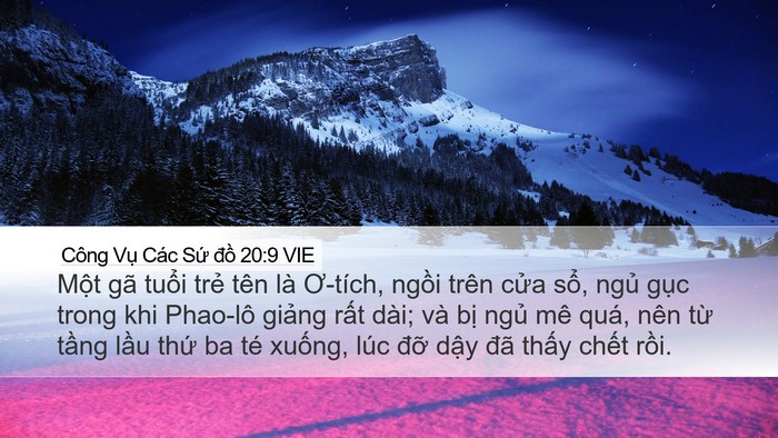 Công Vụ Các Sứ đồ 20:9 VIE Bible Verse Image