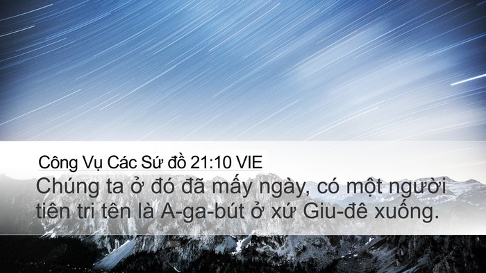 Công Vụ Các Sứ đồ 21:10 VIE Bible Verse Image