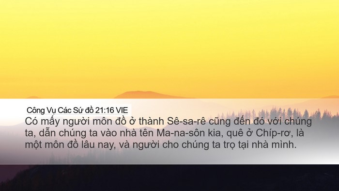 Công Vụ Các Sứ đồ 21:16 VIE Bible Verse Image
