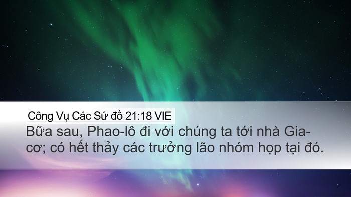 Công Vụ Các Sứ đồ 21:18 VIE Bible Verse Image