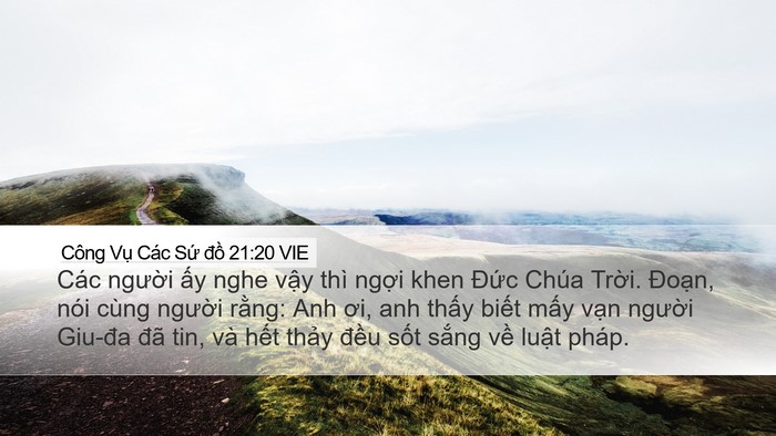 Công Vụ Các Sứ đồ 21:20 VIE Bible Verse Image