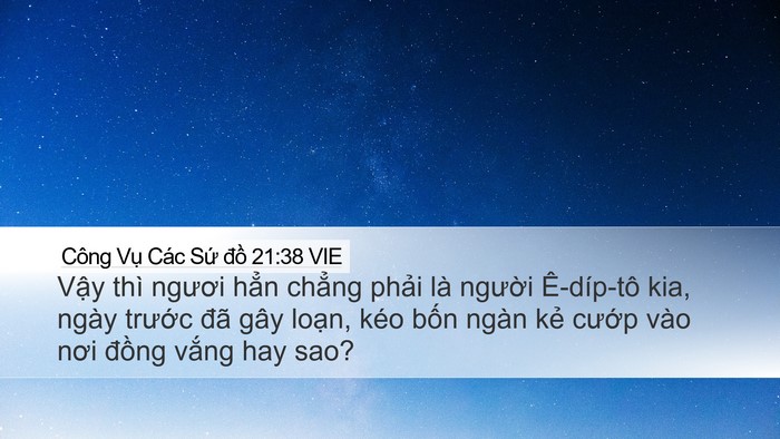 Công Vụ Các Sứ đồ 21:38 VIE Bible Verse Image