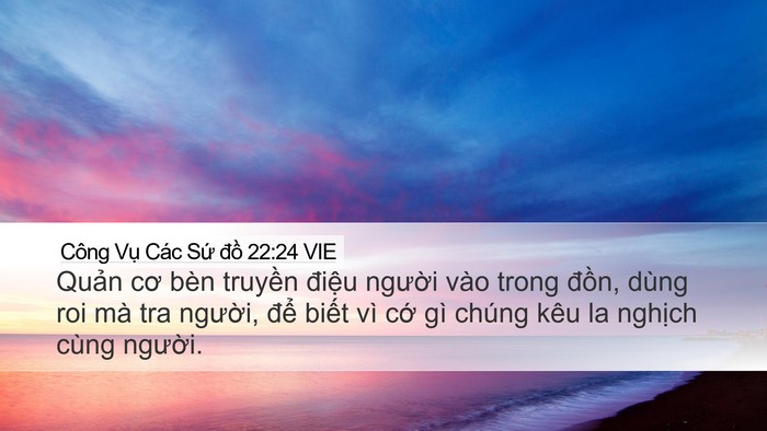 Công Vụ Các Sứ đồ 22:24 VIE Bible Verse Image