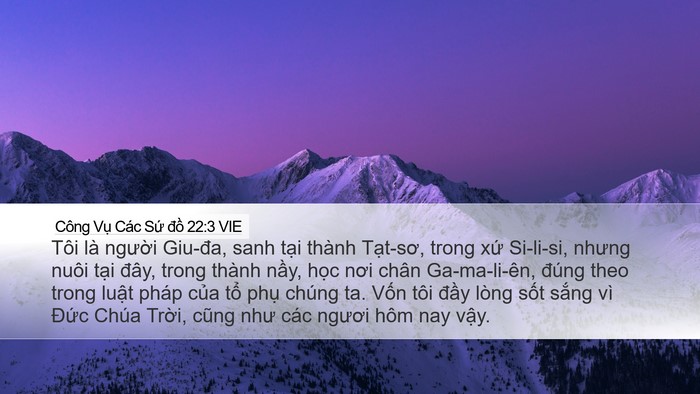 Công Vụ Các Sứ đồ 22:3 VIE Bible Verse Image