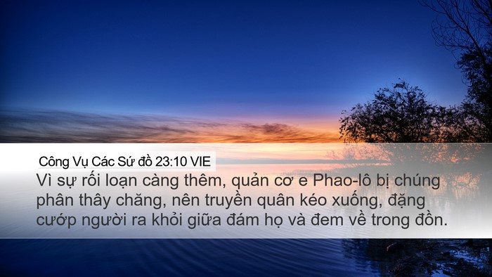 Công Vụ Các Sứ đồ 23:10 VIE Bible Verse Image
