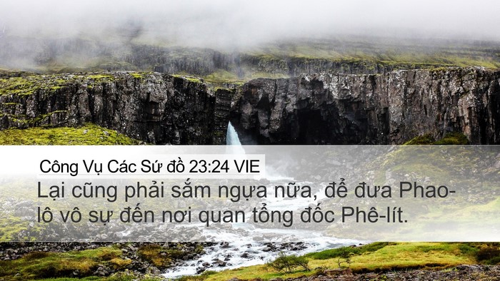Công Vụ Các Sứ đồ 23:24 VIE Bible Verse Image
