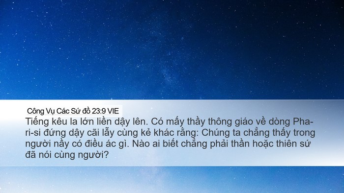 Công Vụ Các Sứ đồ 23:9 VIE Bible Verse Image