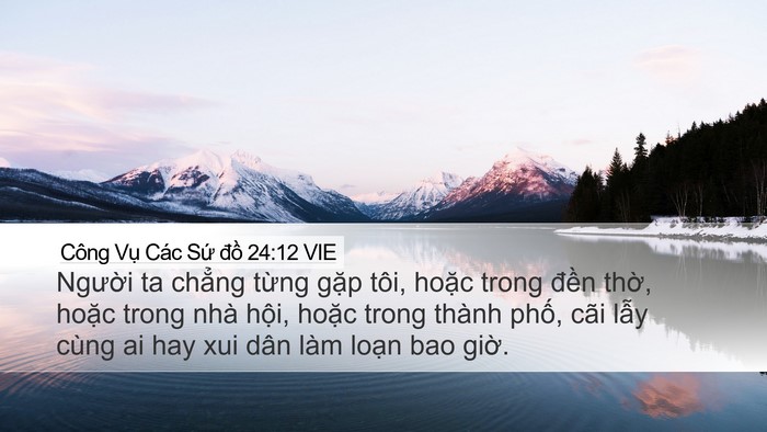 Công Vụ Các Sứ đồ 24:12 VIE Bible Verse Image