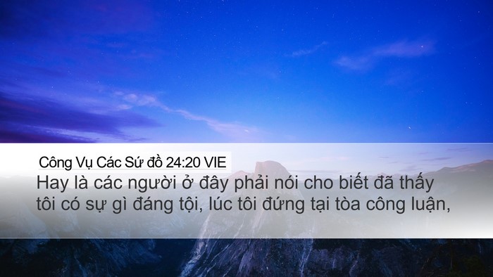 Công Vụ Các Sứ đồ 24:20 VIE Bible Verse Image