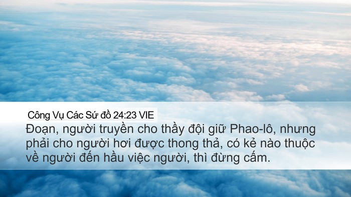 Công Vụ Các Sứ đồ 24:23 VIE Bible Verse Image