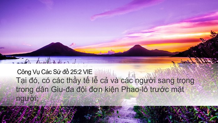 Công Vụ Các Sứ đồ 25:2 VIE Bible Verse Image