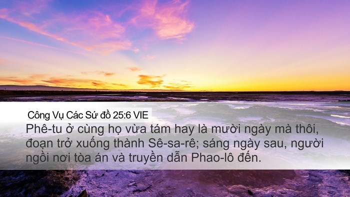 Công Vụ Các Sứ đồ 25:6 VIE Bible Verse Image