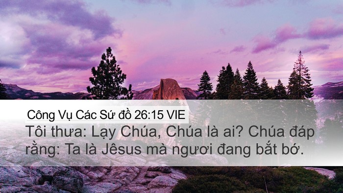 Công Vụ Các Sứ đồ 26:15 VIE Desktop Wallpaper - Tôi thưa: Lạy Chúa, Chúa là ai? Chúa - Desktop Bible Verse Wallpaper
