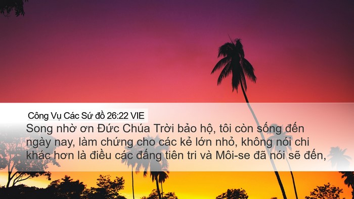 Công Vụ Các Sứ đồ 26:22 VIE Bible Verse Image