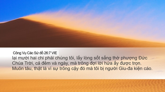 Công Vụ Các Sứ đồ 26:7 VIE Bible Verse Image