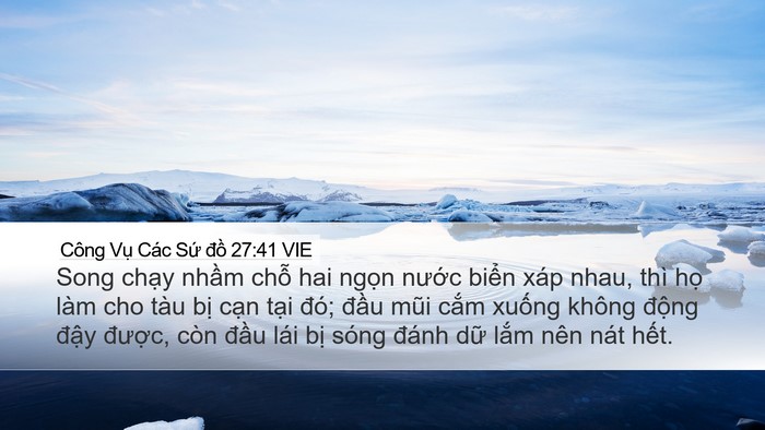 Công Vụ Các Sứ đồ 27:41 VIE Bible Verse Image