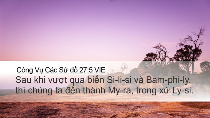 Công Vụ Các Sứ đồ 27:5 VIE Bible Verse Image