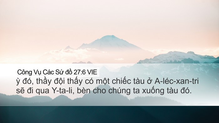 Công Vụ Các Sứ đồ 27:6 VIE Bible Verse Image