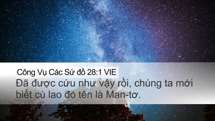 Công Vụ Các Sứ đồ 28:1 VIE Desktop Wallpaper - Đã được cứu như vậy rồi, chúng ta - Desktop Bible Verse Wallpaper