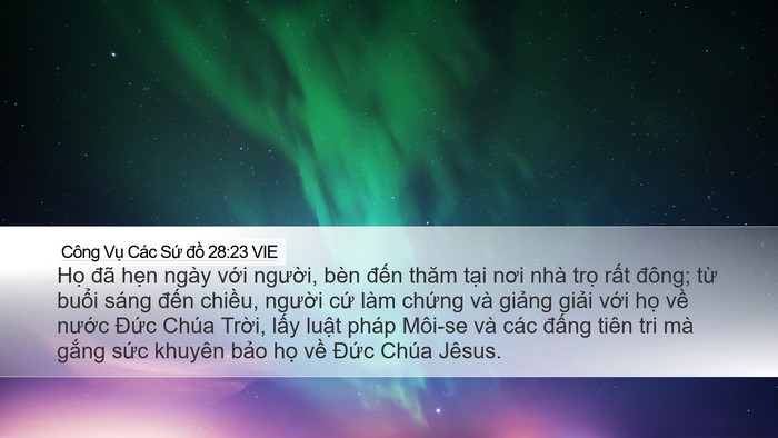 Công Vụ Các Sứ đồ 28:23 VIE Bible Verse Image