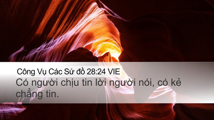 Công Vụ Các Sứ đồ 28:24 VIE Bible Verse Image