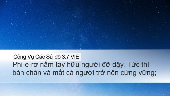 Công Vụ Các Sứ đồ 3:7 VIE Bible Verse Image