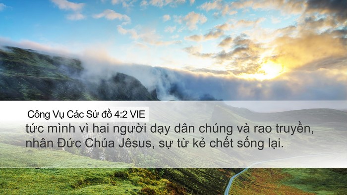 Công Vụ Các Sứ đồ 4:2 VIE Bible Verse Image