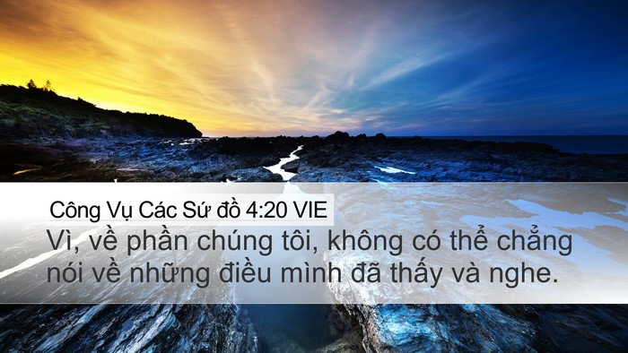 Công Vụ Các Sứ đồ 4:20 VIE Bible Verse Image