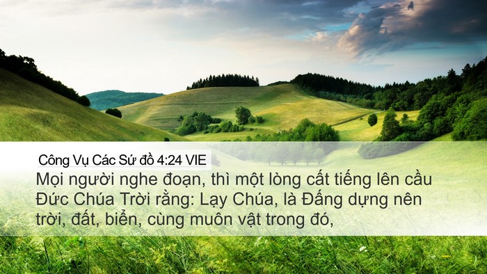 Công Vụ Các Sứ đồ 4:24 VIE Bible Verse Image