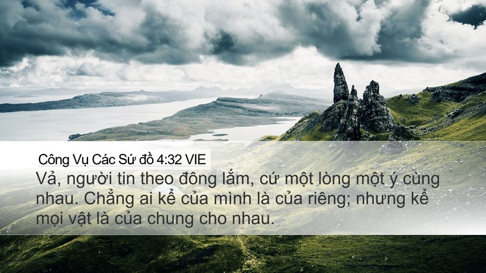 Công Vụ Các Sứ đồ 4:32 VIE Bible Verse Image