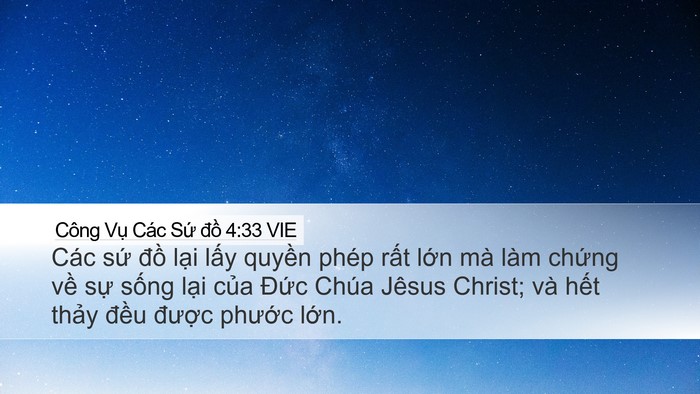 Công Vụ Các Sứ đồ 4:33 VIE Bible Verse Image