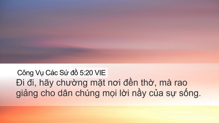 Công Vụ Các Sứ đồ 5:20 VIE Bible Verse Image