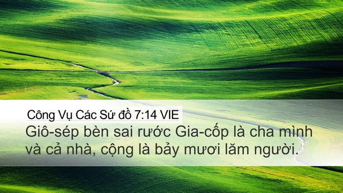 Công Vụ Các Sứ đồ 7:14 VIE Bible Verse Image
