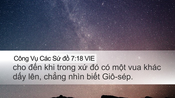 Công Vụ Các Sứ đồ 7:18 VIE Bible Verse Image