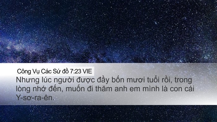 Công Vụ Các Sứ đồ 7:23 VIE Bible Verse Image