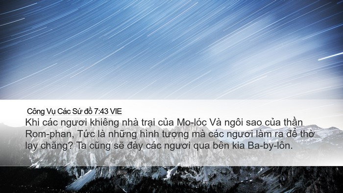 Công Vụ Các Sứ đồ 7:43 VIE Bible Verse Image