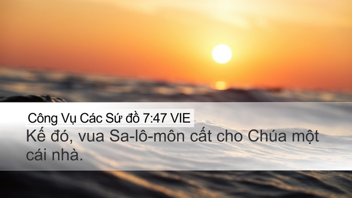 Công Vụ Các Sứ đồ 7:47 VIE Bible Verse Image