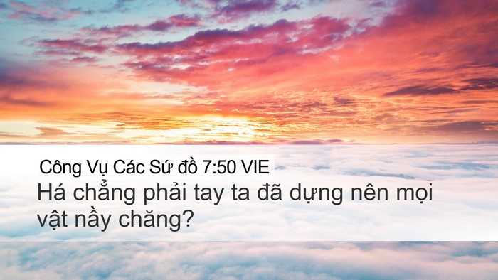 Công Vụ Các Sứ đồ 7:50 VIE Bible Verse Image