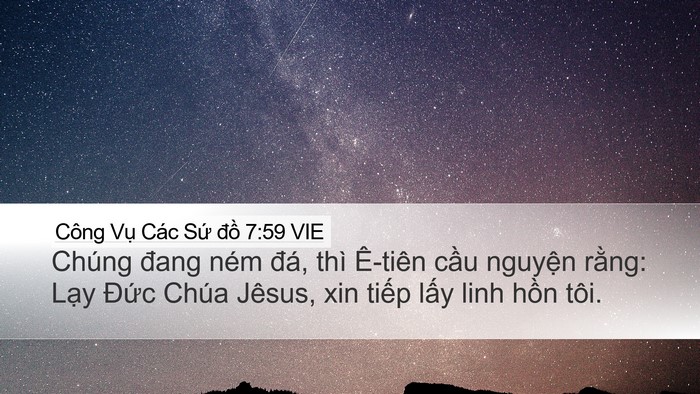 Công Vụ Các Sứ đồ 7:59 VIE Bible Verse Image