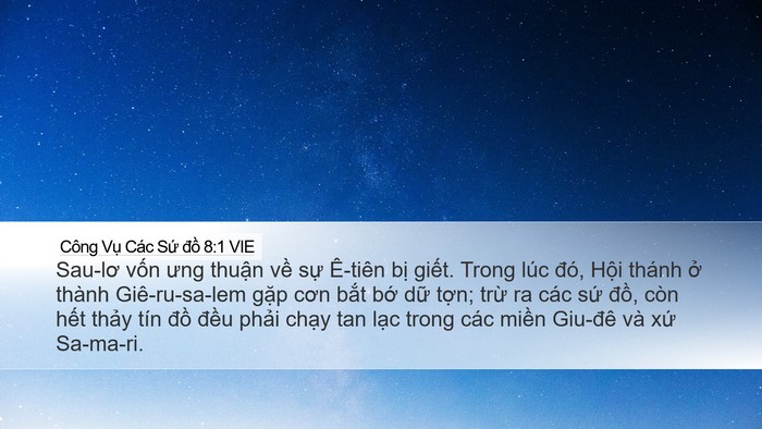 Công Vụ Các Sứ đồ 8:1 VIE Bible Verse Image