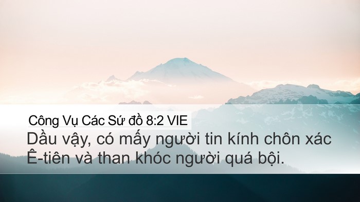 Công Vụ Các Sứ đồ 8:2 VIE Bible Verse Image