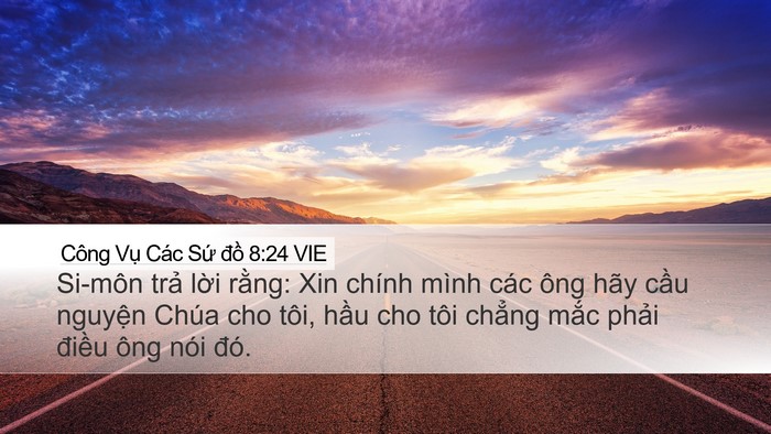 Công Vụ Các Sứ đồ 8:24 VIE Bible Verse Image