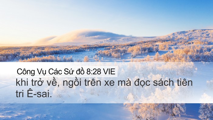 Công Vụ Các Sứ đồ 8:28 VIE Bible Verse Image
