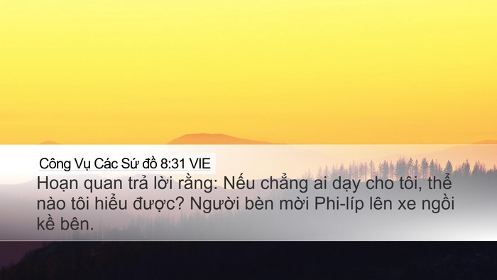 Công Vụ Các Sứ đồ 8:31 VIE Bible Verse Image