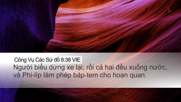 Công Vụ Các Sứ đồ 8:38 VIE Desktop Wallpaper - Người biểu dừng xe lại; rồi cả hai - Desktop Bible Verse Wallpaper