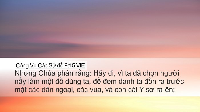 Công Vụ Các Sứ đồ 9:15 VIE Bible Verse Image