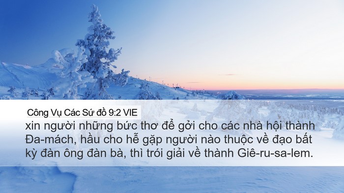 Công Vụ Các Sứ đồ 9:2 VIE Bible Verse Image