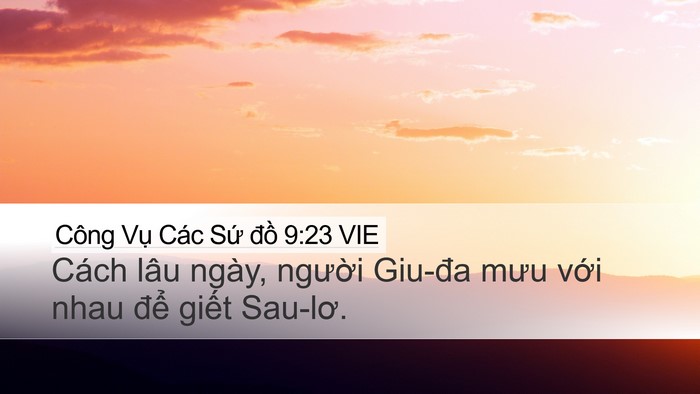 Công Vụ Các Sứ đồ 9:23 VIE Bible Verse Image