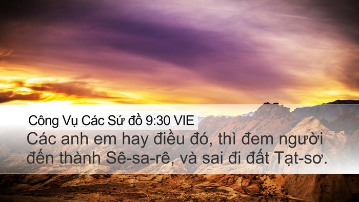 Công Vụ Các Sứ đồ 9:30 VIE Bible Verse Image