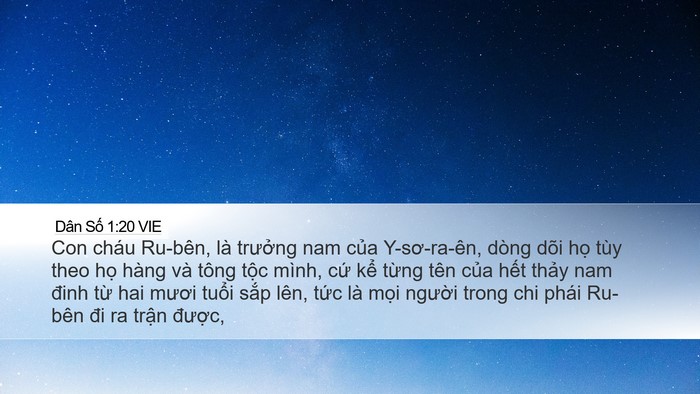 Dân Số 1:20 VIE Bible Verse Image